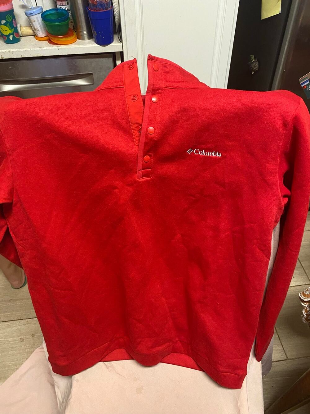 Red Columbia Pull-Over Size Large